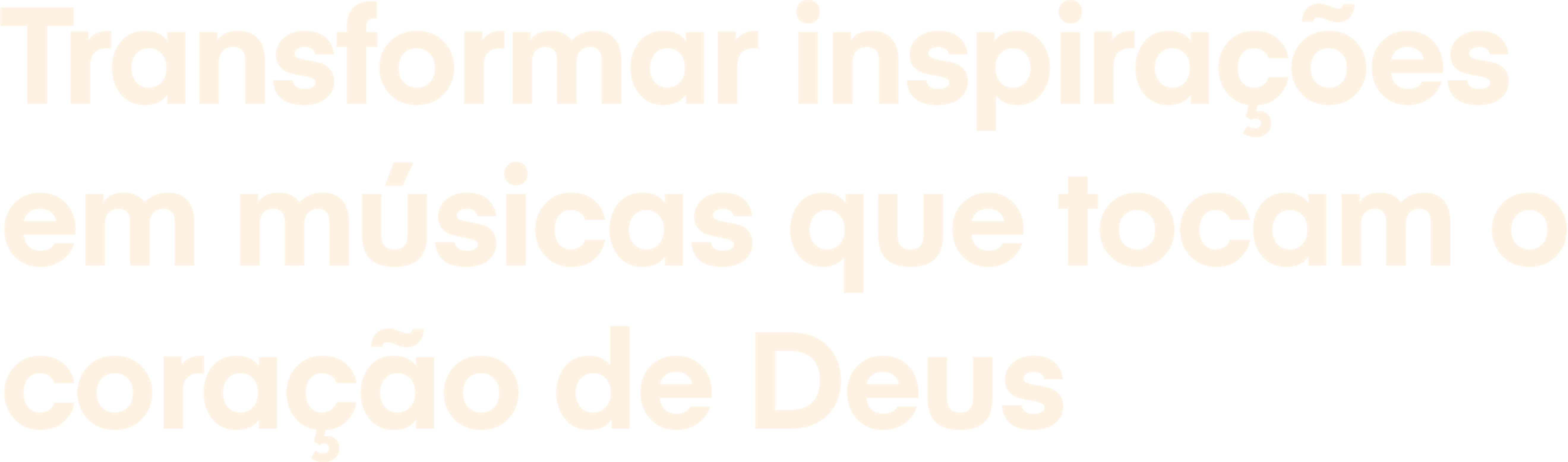 Transformar inspirações em músicas que tocam o coração de Deus